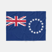 Vlag van de Cookeilanden Fleece Deken (Voorkant (Horizontaal))