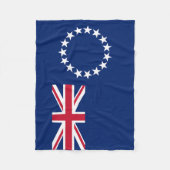 Vlag van de Cookeilanden Fleece Deken (Voorkant)