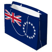 Vlag van de Cookeilanden Groot Cadeauzakje (Achterkant Gekanteld)