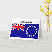 vlag van de Cookeilanden Kaart (Gele Bloem)