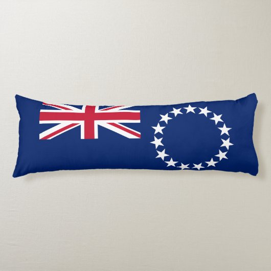 Vlag van de Cookeilanden Lichaamskussen (Voorkant)
