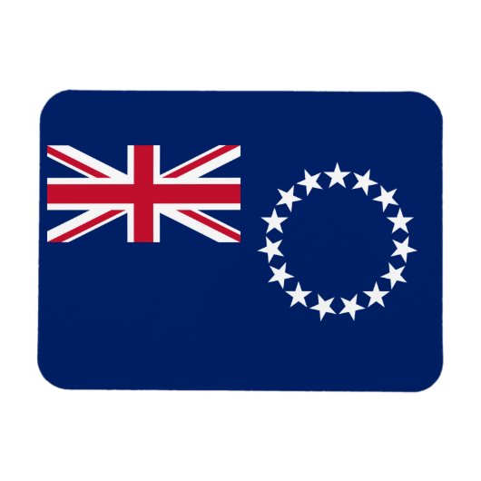 Vlag van de Cookeilanden Magneet (Horizontaal)