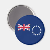 Vlag van de Cookeilanden Magneet (Voorkant / Achterkant)