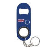 Vlag van de Cookeilanden Mini Flessenopener (Achterkant)