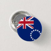 Vlag van de Cookeilanden Ronde Button 3,2 Cm (Voorkant /achterkant)