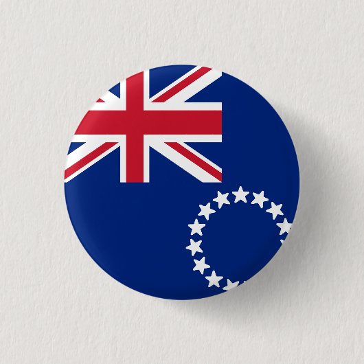 Vlag van de Cookeilanden Ronde Button 3,2 Cm (Voorkant)
