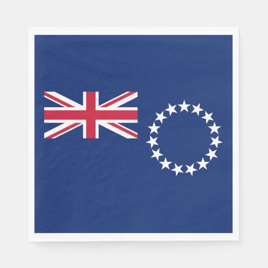 Vlag van de Cookeilanden Servet (Voorkant)