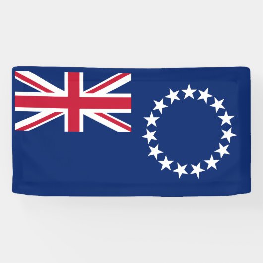 Vlag van de Cookeilanden Spandoek (Horizontaal)