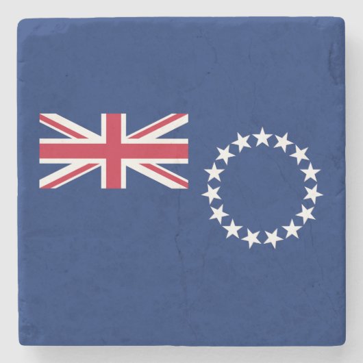 Vlag van de Cookeilanden Stenen Onderzetter (Voorkant)