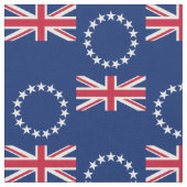 Vlag van de Cookeilanden Stof (Close Up)