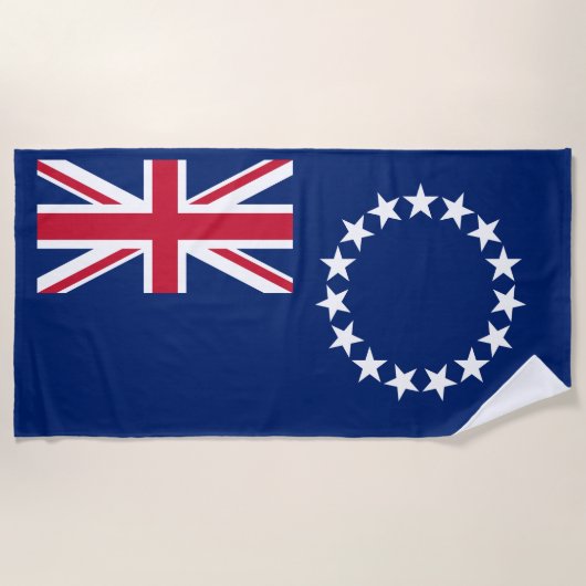 Vlag van de Cookeilanden Strandlaken (Voorkant)