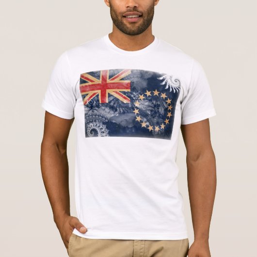 vlag van de Cookeilanden T-shirt (Voorkant)
