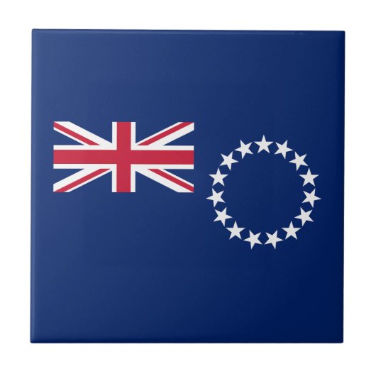 Vlag van de Cookeilanden Tegeltje (Voorkant)