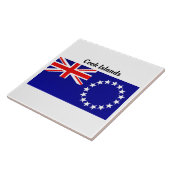 Vlag van de Cookeilanden Tegeltje (Zijkant)