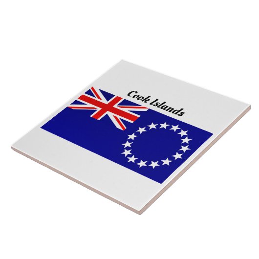 Vlag van de Cookeilanden Tegeltje (Zijkant)