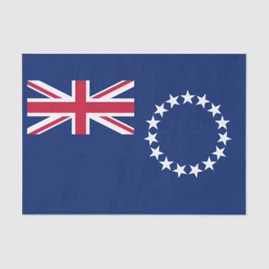 Vlag van de Cookeilanden Tissuepapier (Voorkant)