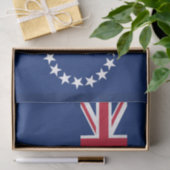 Vlag van de Cookeilanden Tissuepapier (Geschenk)