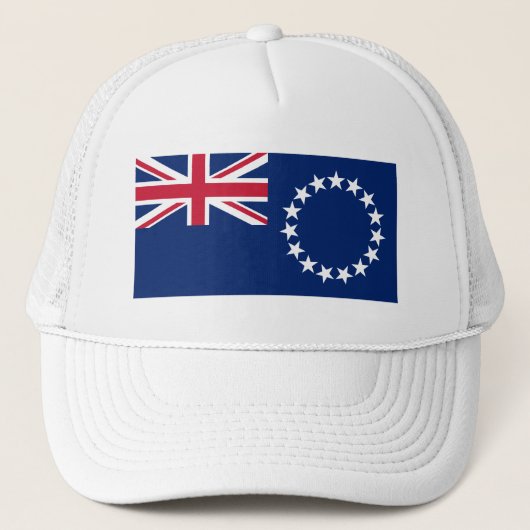 Vlag van de Cookeilanden Trucker Pet (Voorkant)