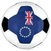Vlag van de Cookeilanden Voetbal (Gedraaid)
