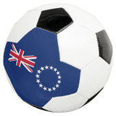Vlag van de Cookeilanden Voetbal (Drie kwart)