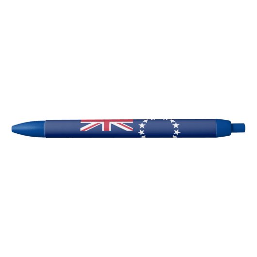 Vlag van de Cookeilanden Zwarte Inkt Pen (Voorkant)