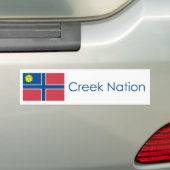 Vlag van de Creek Nation Bumpersticker (Op auto)