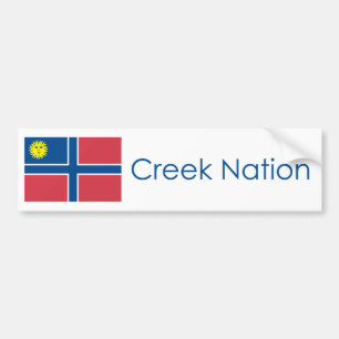 Vlag van de Creek Nation Bumpersticker