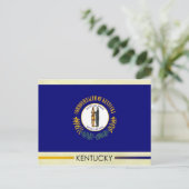 Vlag van de deelstaat Kentucky Briefkaart (Staand voorkant)