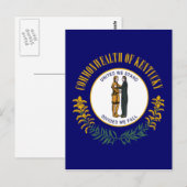 Vlag van de deelstaat Kentucky Briefkaart (Voorkant / Achterkant)