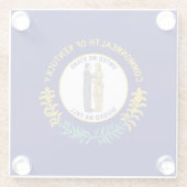 Vlag van de deelstaat Kentucky Glazen Onderzetter (Achterkant)