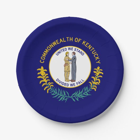 Vlag van de deelstaat Kentucky Papieren Bordje (Voorkant)