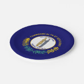 Vlag van de deelstaat Kentucky Papieren Bordje (Gekanteld)