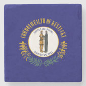 Vlag van de deelstaat Kentucky Stenen Onderzetter (Voorkant)