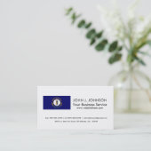 Vlag van de deelstaat Kentucky Visitekaartje (Staand voorkant)