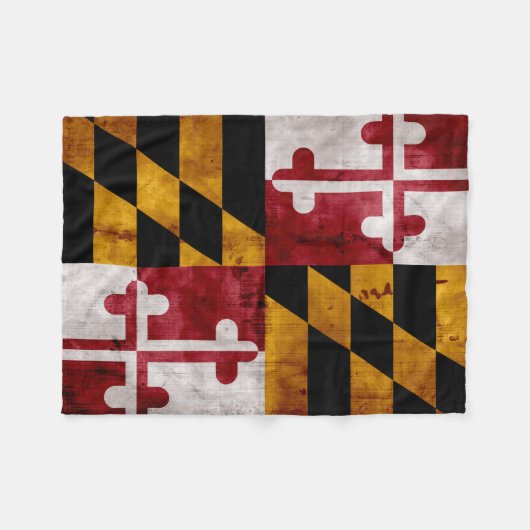  vlag van de deelstaat Maryland Fleece Deken (Voorkant (Horizontaal))