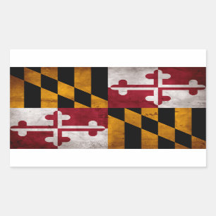  vlag van de deelstaat Maryland Rechthoekige Sticker