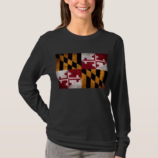  vlag van de deelstaat Maryland T-shirt (Voorkant)