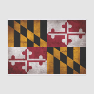  vlag van de deelstaat Maryland Tissuepapier