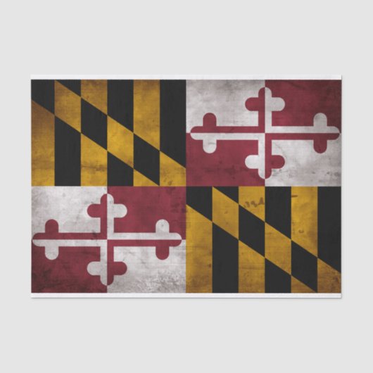  vlag van de deelstaat Maryland Tissuepapier (Voorkant)