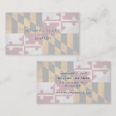 vlag van de deelstaat Maryland Visitekaartje (Voorkant / Achterkant)