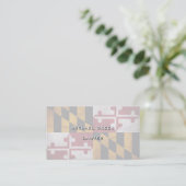 vlag van de deelstaat Maryland Visitekaartje (Staand voorkant)