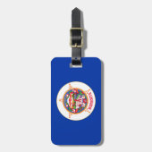vlag van de deelstaat Minnesota Bagagelabel (Voorkant verticaal)