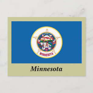 vlag van de deelstaat Minnesota Briefkaart