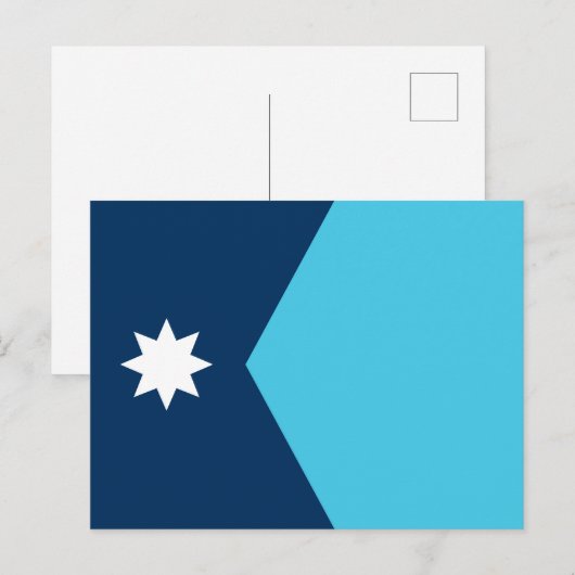 vlag van de deelstaat Minnesota Briefkaart (Voorkant / Achterkant)