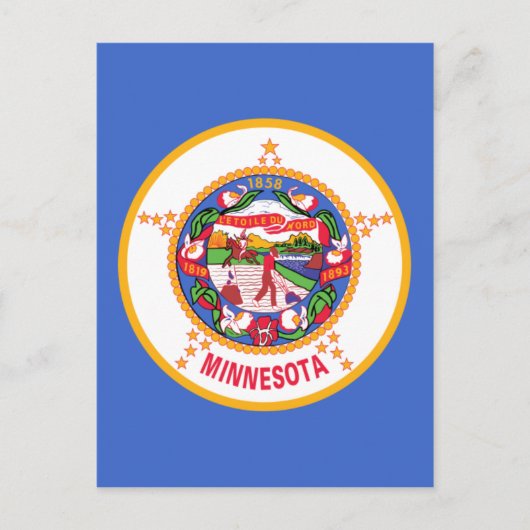 vlag van de deelstaat Minnesota Briefkaart (Voorkant)