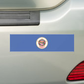 vlag van de deelstaat Minnesota Bumpersticker (Op auto)