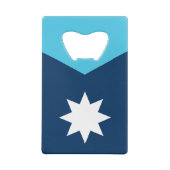 vlag van de deelstaat Minnesota Creditkaart Flessenopener (Achterkant)