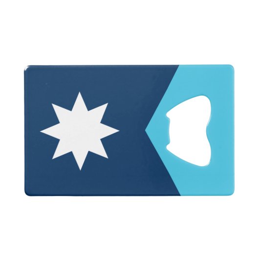 vlag van de deelstaat Minnesota Creditkaart Flessenopener (Voorkant (Horizontaal))