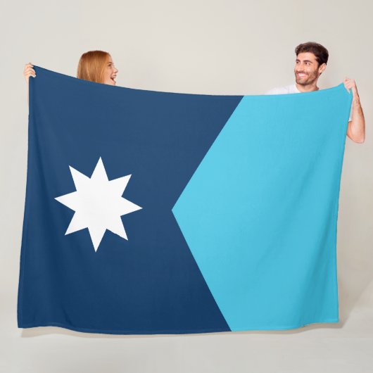 vlag van de deelstaat Minnesota Fleece Deken (In situ)