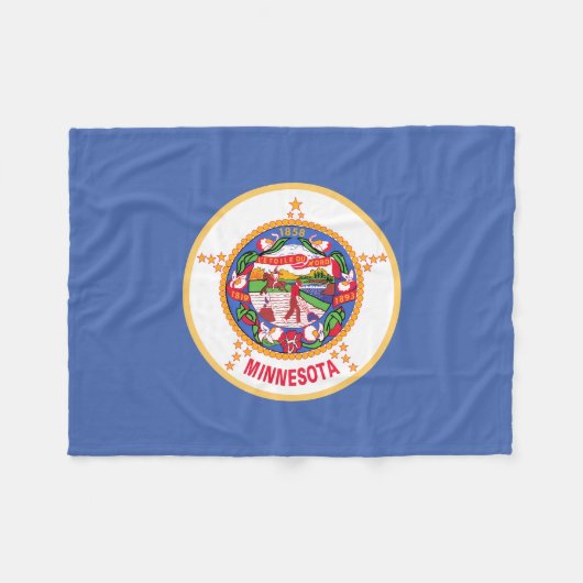 vlag van de deelstaat Minnesota Fleece Deken (Voorkant (Horizontaal))